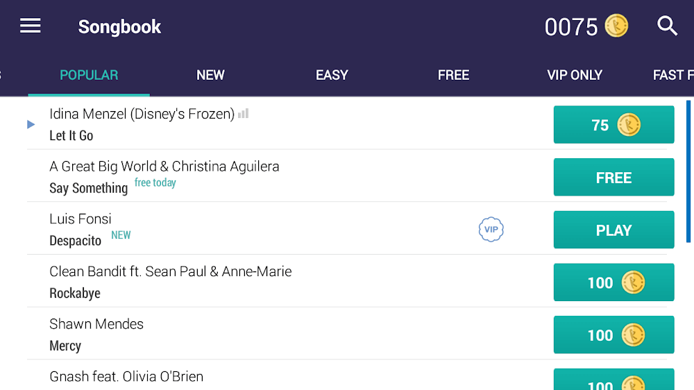 Piano – Play Unlimited songs