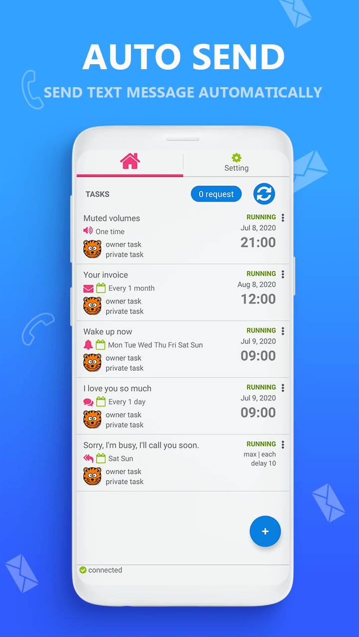 AUTO MESSAGE send & reply SMS