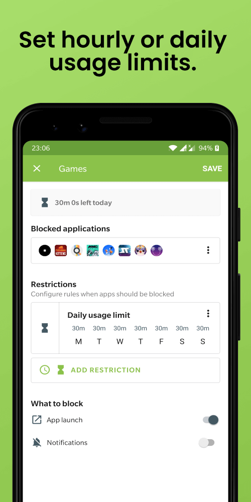Block Apps: Digital Wellbeing