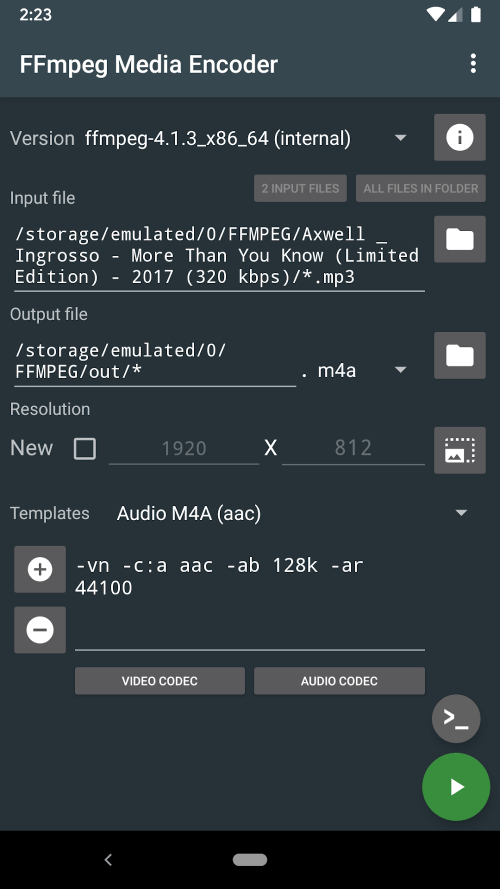 FFmpeg Media Encoder