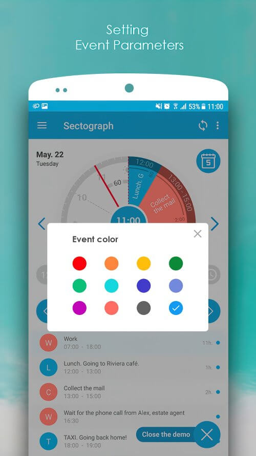 Sectograph. Day & Time planner