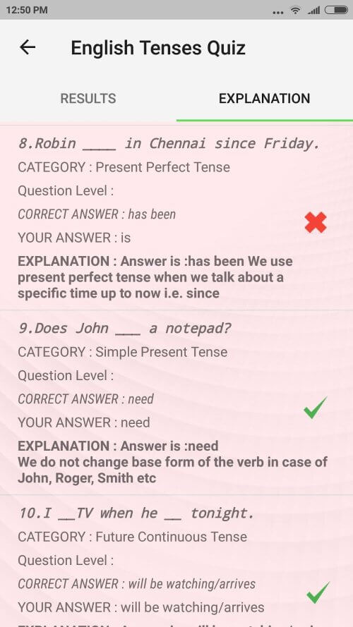 English Tenses Quiz