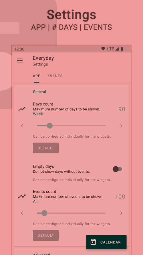 Everyday | Calendar Widget
