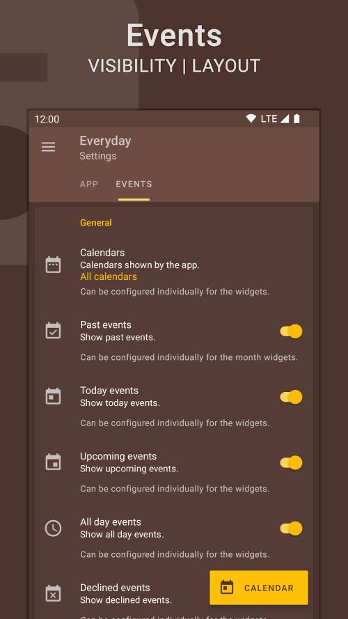 Everyday | Calendar Widget