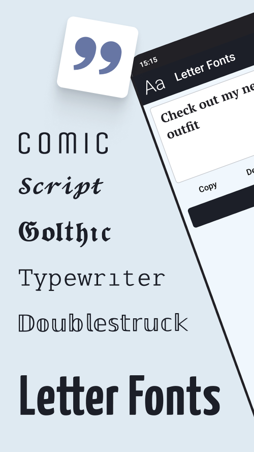 Letter Fonts – Stylish Text