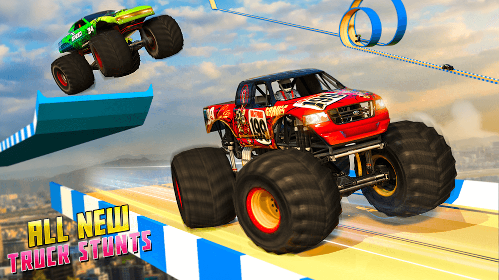 Monster Truck Stunts Car Games