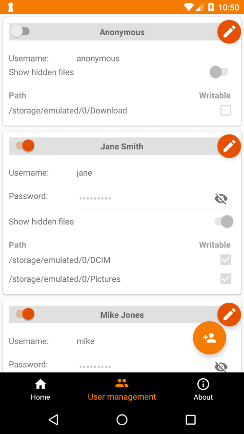 FTP Server – Multiple FTP user