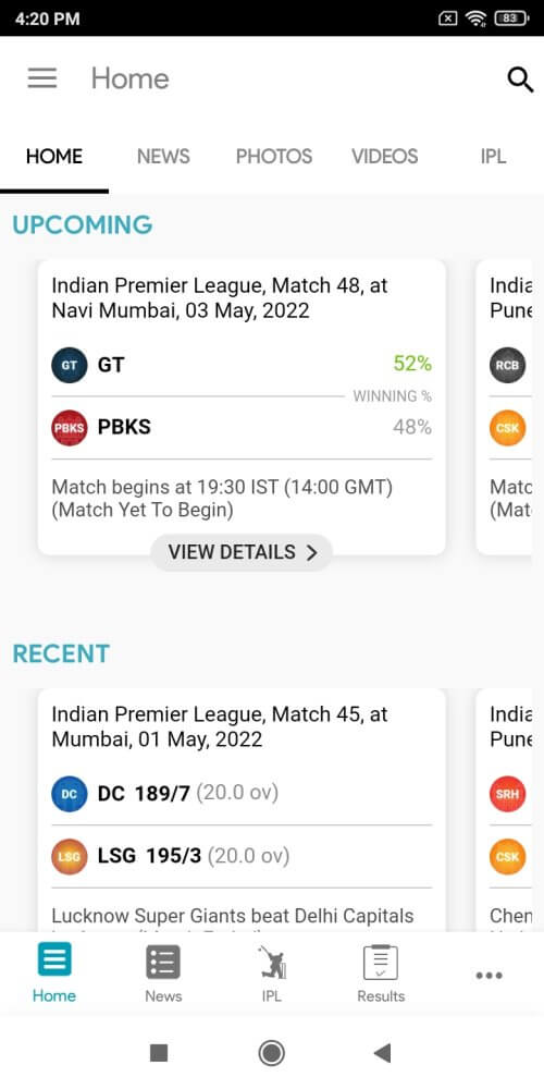 NDTV Cricket
