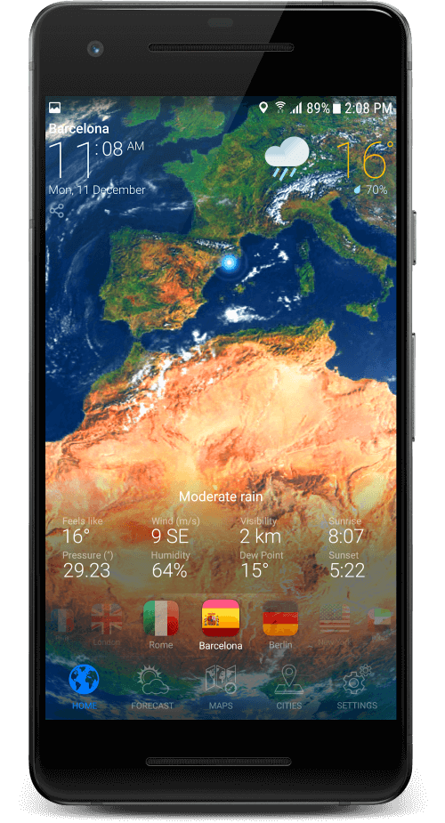 3D EARTH PRO – local forecast