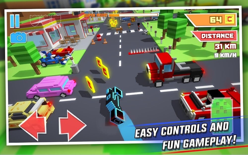 Crossy Brakes: Blocky Road Fun