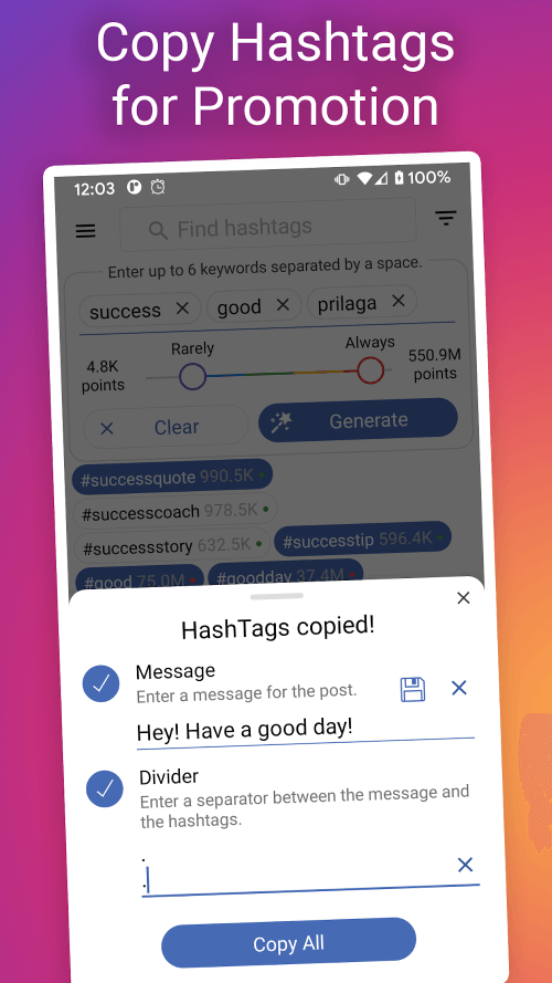 in Tags – Hashtags generator