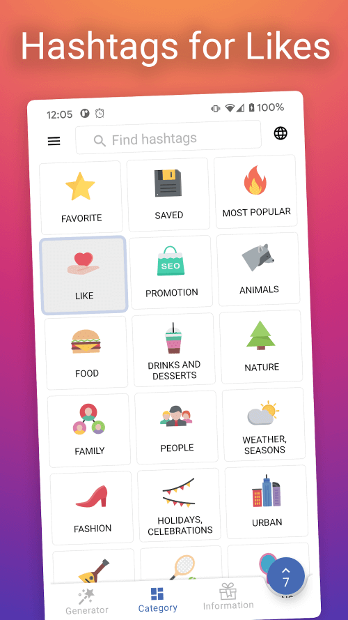 in Tags – Hashtags generator
