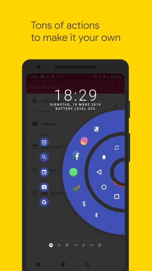 Pie Controls Gestures