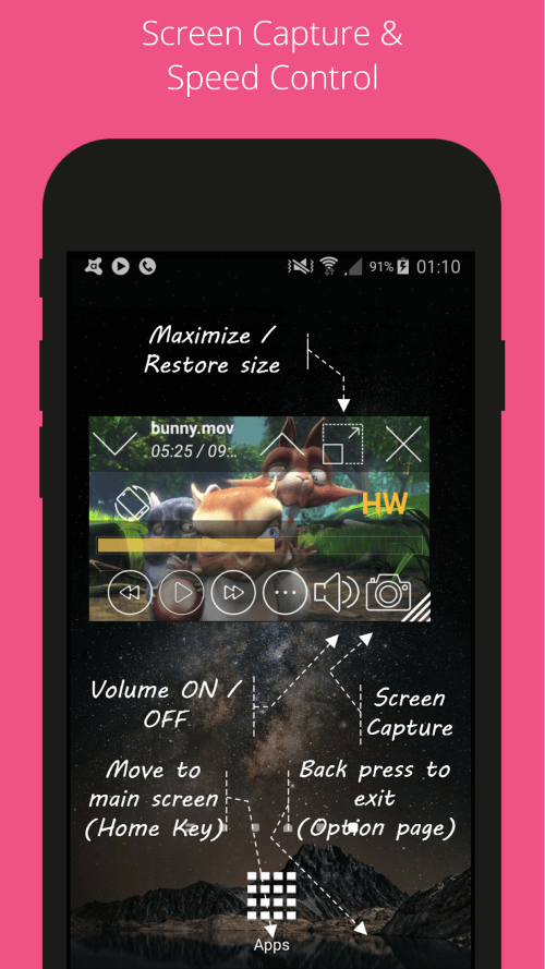 Lua Player Pro (HD POP-UP)