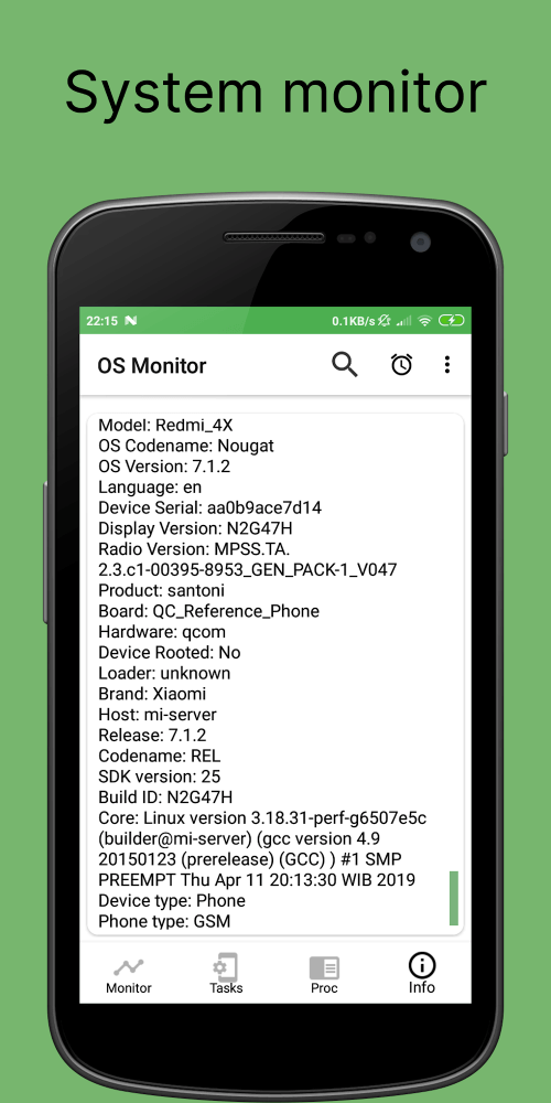 OS Monitor: Tasks Monitor