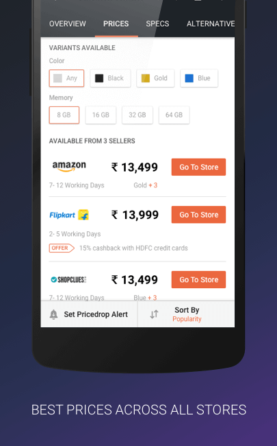 Mobile Price Comparison App